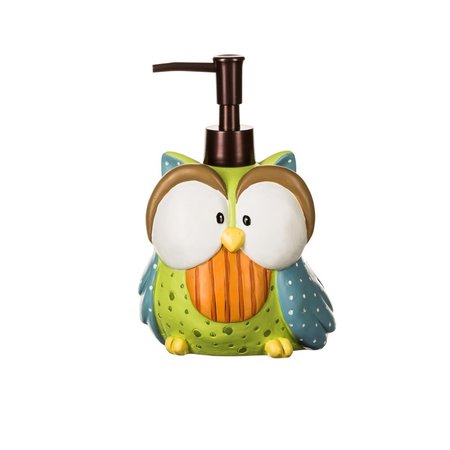 DESIGNED TO FURNISH Whos Hoo Owl Lotion & Soap Dispenser, Multi Color DE2527437